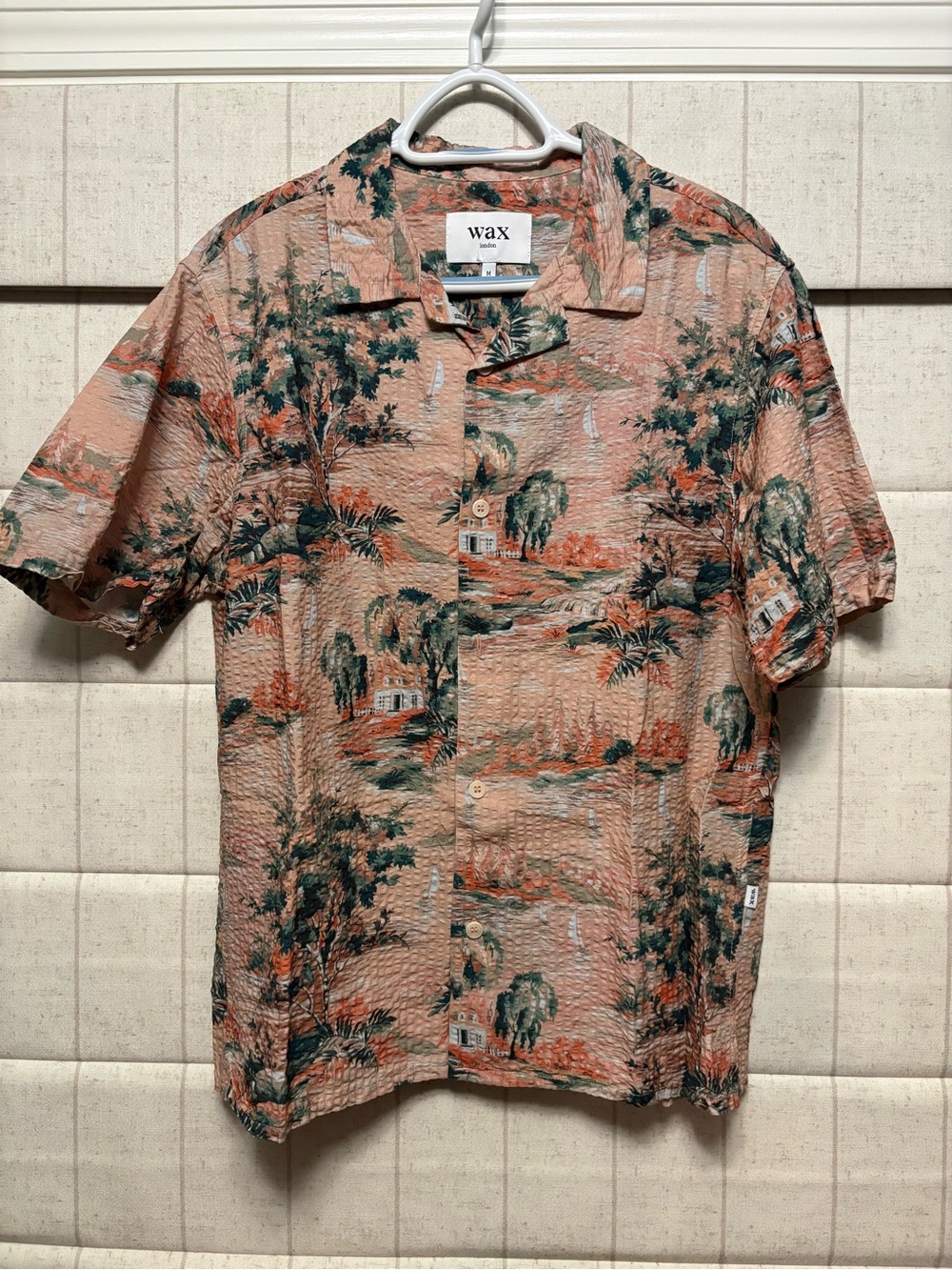 Wax London Seersucker Camp Collar